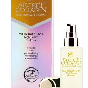 Secret Collagen Multi Vitamin E, A, & C Hydration Night Serum - Cream